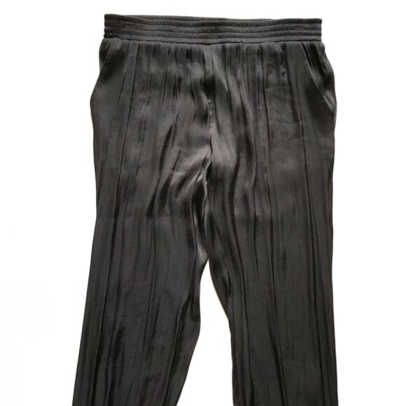 David Lerner Slouchy Joggers Ankle Pants Womens Small Black Cuffed Shirred Boho - Picture 2 of 9